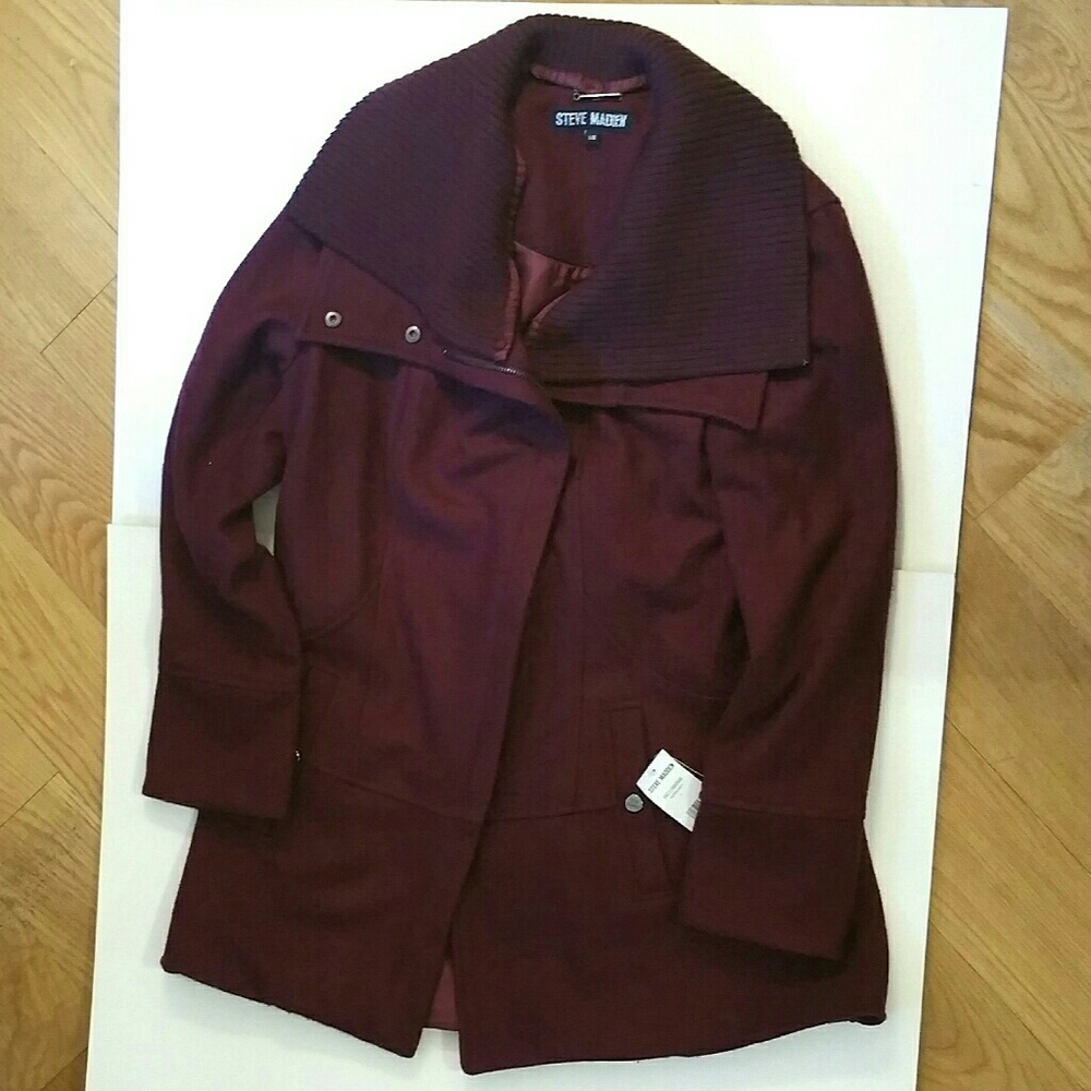 NWT Steve Madden Large Burgundy Coat